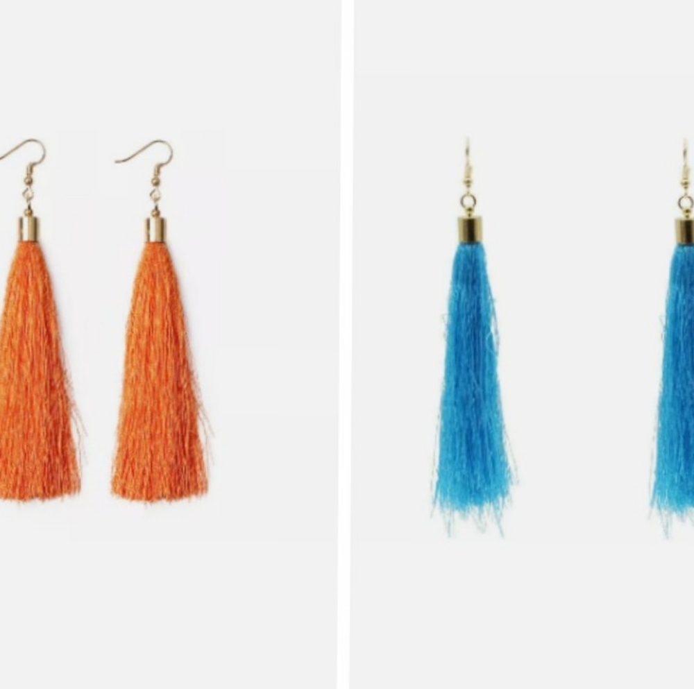2 pair tassel earrings